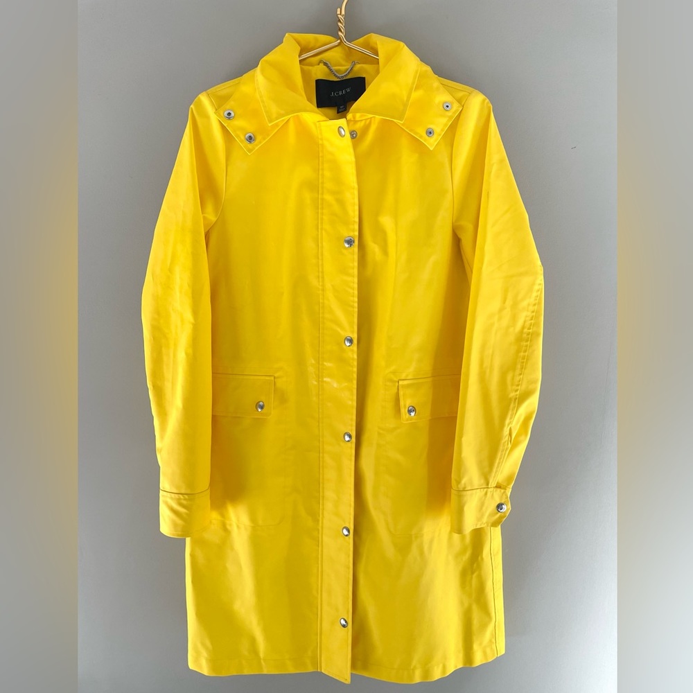 J Crew Classic Raincoat with Hood